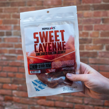 Sweet Cayenne Uncured Candied Bacon Jerky - The Pepper Pantry (Formerly Marie Sharp's)